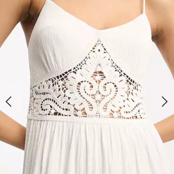 NWT - ASOS White Crochet Midi Dress - Picture 3 of 13